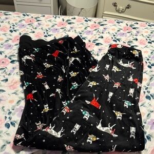Secret Treasures Black Pajama Pants with Dog Print